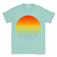 Seafoam retro sunset Classic Tee - linhVisuals