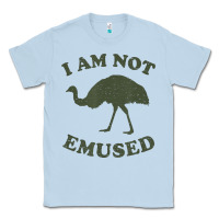Dusty Blue funny not emu sed emu   not amused ostrich bird Classic Tee - linhVisuals