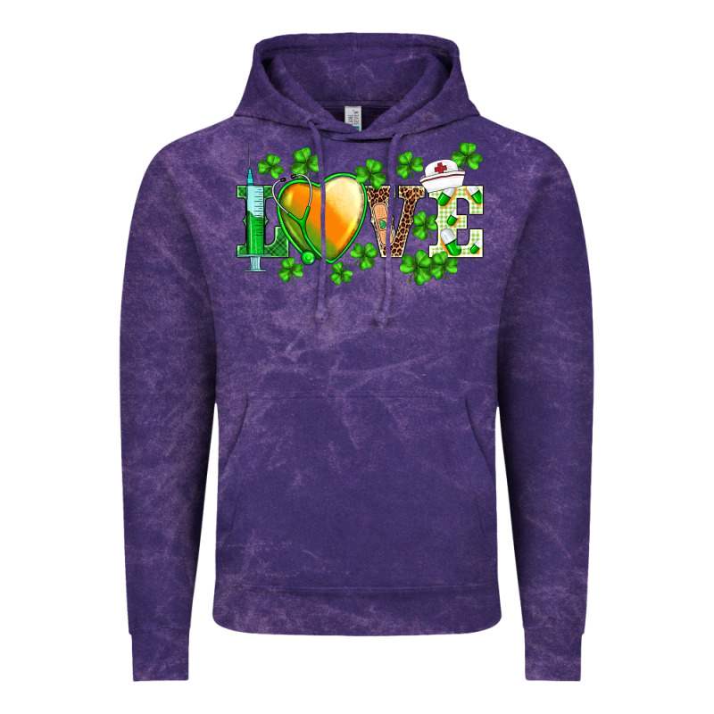 St.patrick's Nurse Love Heart Stethoscope Vintage Hoodie by BarkalooDesign | Teevron