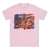 Bubblegum Pink patriotic nurse certified nurse  assistant medilcal symbol  background Classic Tee - BarkalooDesign