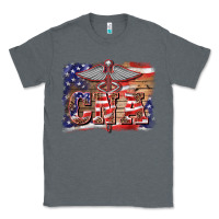 Charcoal Heather patriotic nurse certified nurse  assistant medilcal symbol  background Classic Tee - BarkalooDesign