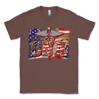 Chestnut patriotic nurse certified nurse  assistant medilcal symbol  background Classic Tee - BarkalooDesign