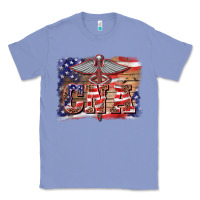 Colony Blue patriotic nurse certified nurse  assistant medilcal symbol  background Classic Tee - BarkalooDesign