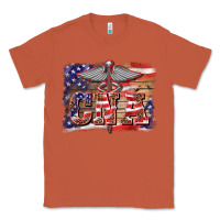 Copper patriotic nurse certified nurse  assistant medilcal symbol  background Classic Tee - BarkalooDesign