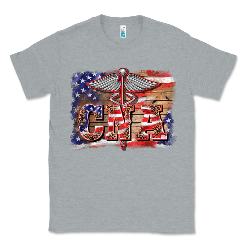 Patriotic Nurse Certified Nurse  Assistant Medilcal Symbol  Background Classic Tee by BarkalooDesign | Teevron