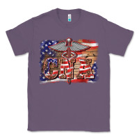 Lavender patriotic nurse certified nurse  assistant medilcal symbol  background Classic Tee - BarkalooDesign