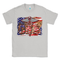 Moon Dust patriotic nurse certified nurse  assistant medilcal symbol  background Classic Tee - BarkalooDesign
