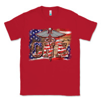 Red patriotic nurse certified nurse  assistant medilcal symbol  background Classic Tee - BarkalooDesign