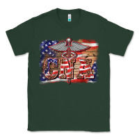 Sports Green patriotic nurse certified nurse  assistant medilcal symbol  background Classic Tee - BarkalooDesign