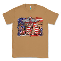 Toasted Coconut patriotic nurse certified nurse  assistant medilcal symbol  background Classic Tee - BarkalooDesign