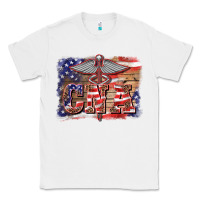White patriotic nurse certified nurse  assistant medilcal symbol  background Classic Tee - BarkalooDesign