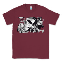 Burgundy guernica artwork Classic Tee - linhVisuals