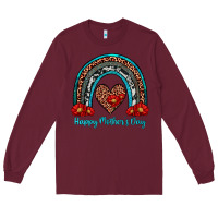 Burgundy happy mother's day rainbow Long Sleeve Tee - Artiststas