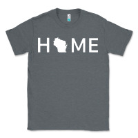 Charcoal Heather home in wisconsin love u.s Classic Tee - linhVisuals