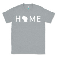 Heather Grey home in wisconsin love u.s Classic Tee - linhVisuals