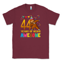 Burgundy 44 years old birthday sloth dabbing 44th birthday sloth Classic Tee - linhVisuals