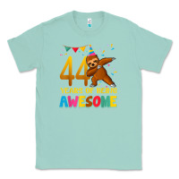 Seafoam 44 years old birthday sloth dabbing 44th birthday sloth Classic Tee - linhVisuals