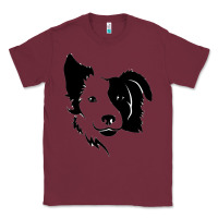 Burgundy dog, collie, dogs, collies, border collies, puppy, sheepdog Classic Tee - linhVisuals