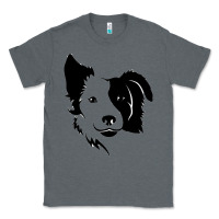 Charcoal Heather dog, collie, dogs, collies, border collies, puppy, sheepdog Classic Tee - linhVisuals