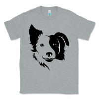 Heather Grey dog, collie, dogs, collies, border collies, puppy, sheepdog Classic Tee - linhVisuals