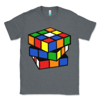 Charcoal Heather rubik cube Classic Tee - linhVisuals