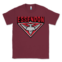 Burgundy essendon fc Classic Tee - linhVisuals
