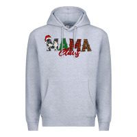 Heather Grey mama claus Premium Hoodie - BarkalooDesign
