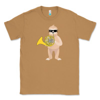 Toasted Coconut funny sloth wearing sunglasses playing french horn Classic Tee - linhVisuals