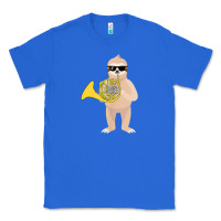 True Royal funny sloth wearing sunglasses playing french horn Classic Tee - linhVisuals