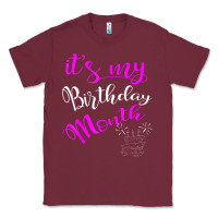 Burgundy it's my birthday month party Classic Tee - linhVisuals