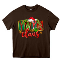 Chocolate Brown Christmas Yaya Claus Heavy Core Tee - FaDigitalArtStudio