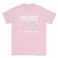 Bubblegum Pink i like dogs and sloths and maybe 3 people funny animals Classic Tee - linhVisuals