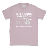 Lilac i like dogs and sloths and maybe 3 people funny animals Classic Tee - linhVisuals