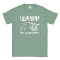 Sage i like dogs and sloths and maybe 3 people funny animals Classic Tee - linhVisuals