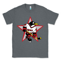 Charcoal Heather red penguin 1990's russian Classic Tee - linhVisuals