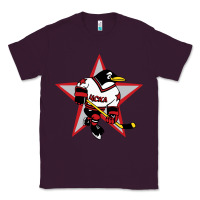 Plum red penguin 1990's russian Classic Tee - linhVisuals