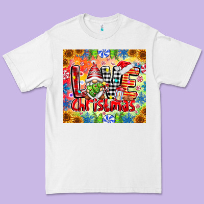 Love Christmas Gnome Premium Tee Designed By Cowhidedigitalart