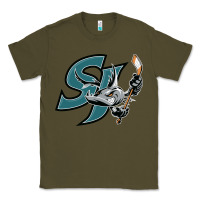 Army Green the-san-jose-barracuda-pen Classic Tee - linhVisuals