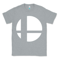Heather Grey super smash bros Classic Tee - linhVisuals