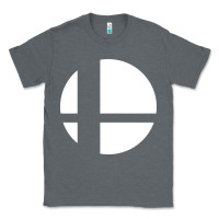 Charcoal Heather super smash bros Classic Tee - linhVisuals