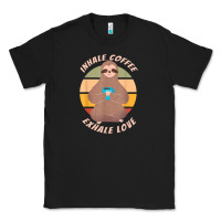 Black inhale coffee exhale love sloth namaste yoga lover Classic Tee - linhVisuals