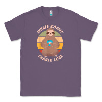 Lavender inhale coffee exhale love sloth namaste yoga lover Classic Tee - linhVisuals