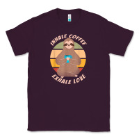Inhale Coffee Exhale Love Sloth Namaste Yoga Lover Classic Tee | Teevron