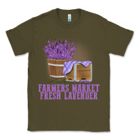 Army Green Farmers Market Fresh Lavender Classic Tee - linhVisuals