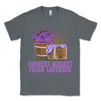 Charcoal Heather Farmers Market Fresh Lavender Classic Tee - linhVisuals