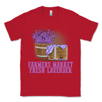 Red Farmers Market Fresh Lavender Classic Tee - linhVisuals