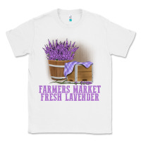 White Farmers Market Fresh Lavender Classic Tee - linhVisuals