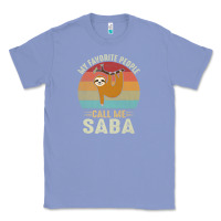 Colony Blue mens my favorite people call me saba cute sloth lover grandpa premium Classic Tee - linhVisuals