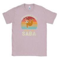 Lilac mens my favorite people call me saba cute sloth lover grandpa premium Classic Tee - linhVisuals