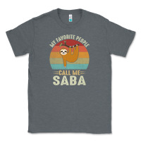 Charcoal Heather mens my favorite people call me saba cute sloth lover grandpa premium Classic Tee - linhVisuals